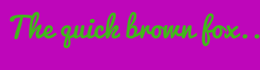 Image with Font Color 42B61C and Background Color BE06BA